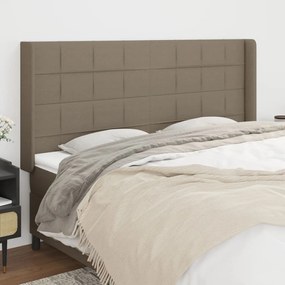 Testiera Ad Orecchio Tortora 183x16x118/128 Cm İn Tessuto /