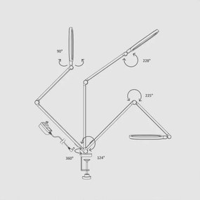 LED Dimmerabile touch flessibile lampada da tavolo LED/15W/230V 3000-6500K CRI 96