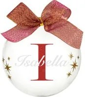 Pallina natale con nome Isabella 10cm
