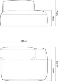 Modulo divano blu scuro (angolo destro) Martina - Micadoni Home