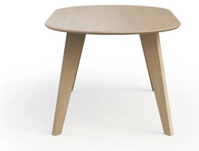 Tavolo da pranzo con piano in rovere decorato in colore naturale 100x180 cm Lago - TemaHome