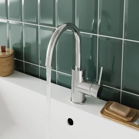 Rubinetto per lavabo Loa cromato lucido SENSEA H 27.3 cm