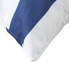 Cuscini per Pallet 3 pz Strisce Blu e Bianche Tessuto Oxford