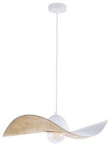 Lampadario a sospensione con filo KAPELLO 1xE27/60W/230V diametro 55 cm bianco/oro