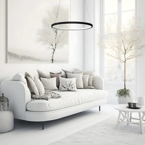 Lampadario LED a sospensione con filo HOOP LED/27W/230V diametro 50 cm 4000K nero