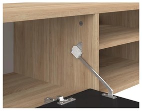 Tavolo TV in rovere decorato in nero-naturale 165x40 cm Ampère - TemaHome