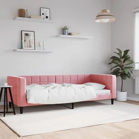 Letto Da Giorno Rosa 80x200 Cm İn Velluto /