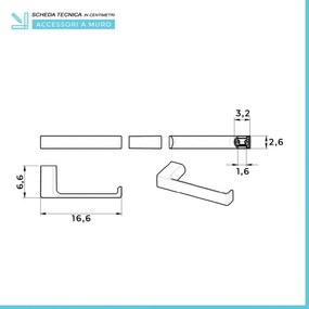 Set accessori bagno 3 pezzi da parete in acciaio bianco Pirenei