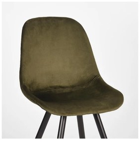 Sedie da pranzo in velluto cachi in set di 2 Capri - LABEL51