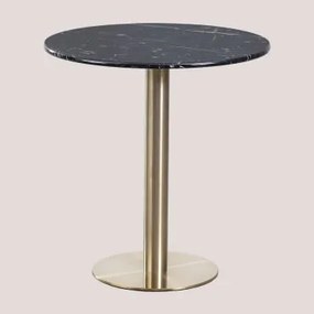 Tavolo da bar rotondo in marmo Cosmopolitan Nero & Ø70 cm & - Sklum