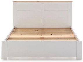 Letto matrimoniale bianco 140x190 cm Akira - Marckeric