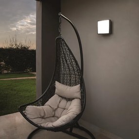 Plafoniera per esterni 22x22 cm in Abs Antracite PICCA