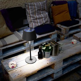 Lampada da Tavolo Solare 2.2W IP54 CCT Dimmerabile - Nera
