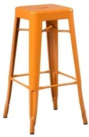 Sgabello Alto in Acciaio LIX Arancione Zafferano & ↑76 cm - Sklum
