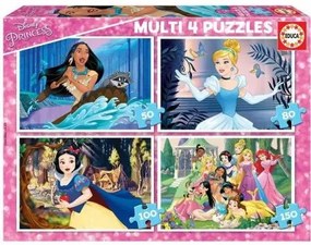 Set di 4 Puzzle Princesses Disney Educa 17637 380 Pezzi