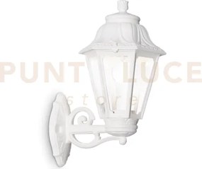 Dafne applique a parete bianco 1 luce attacco e27 h.45cm vetro anti...