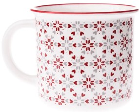 Tazza bianca in porcellana a tema natalizio 380 ml – Dakls