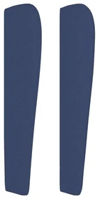 Testiera ad orecchio blu 103x23x118/128 cm in tessuto