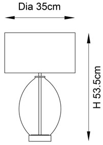 Endon 101150 - Lampada da tavolo dimmerabile ERIN 1xE27/10W/230V bianca/beige fumé
