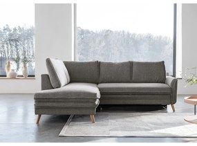 Divano letto angolare grigio (angolo sinistro) Charming Charlie - Miuform