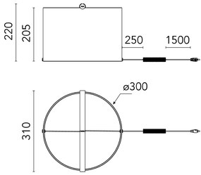 Flos To-tie T3 Lampada da tavolo a luce diffusa in Anodizzato Nero