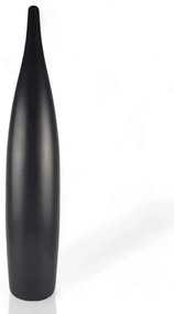 Vaso in ceramica 70 cm, nero opaco
