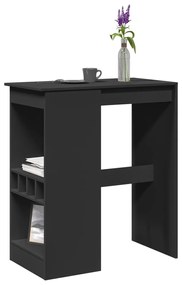 Tavolo Bar Con Rastrelliera Nero 90x47,5x103,5 Cm Multistrato /