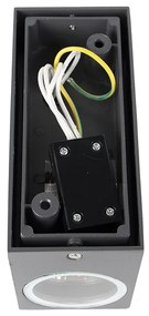 Set di 4 applique grigio scuro 2 luci IP44 - Baleno