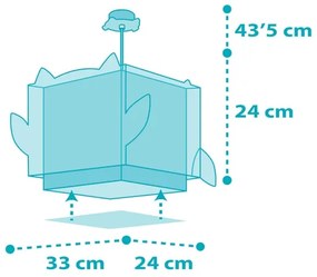 Dalber 64392 - Lampadario per bambini LITTLE OWL 1xE27/60W/230V