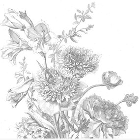 KEK Amsterdam Carta da parati panoramica Engraved Flowers 2 - L
