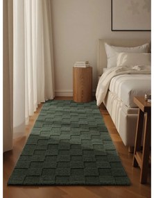 Passatoia verde scuro in lana tessuta a mano 80x200 cm Scala – Villeroy&amp;Boch