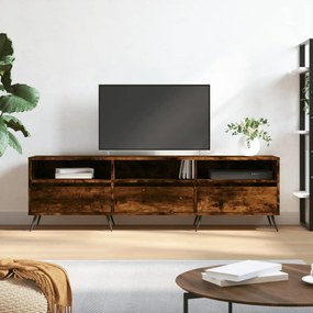 Mobile Porta Tv Rovere Fumo 150x30x44,5 Cm İn Legno Multistrato /