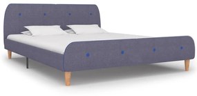 Giroletto Senza Materasso Grigio Chiaro 150x200 Cm İn Tessuto /