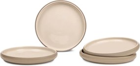 Set di piatti beige in gres 4 pz ø 22 cm Terra Rondo – Bonami Selection