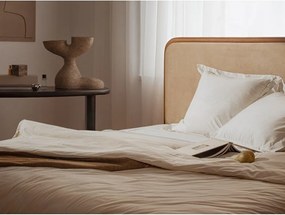 Letto matrimoniale imbottito arancione con rete inclusa 200x200 cm Aveline – Micadoni