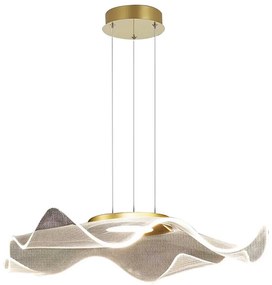 Lampadario LED a sospensione con filo LARGO LED/16W/230V oro