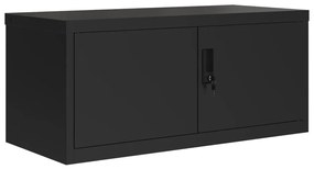 Armadio classificatore nero 90x40x130 cm in acciaio