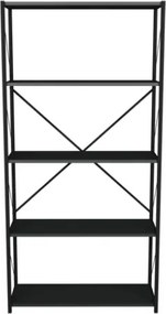 Libreria 5 Ripiani Stile Industrial 88x34x180 Jacob Antracite