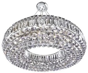 Vesuvius 10lt pendant - metallo cromato e cristallo trasparente