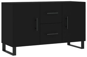 Credenza nera 100x36x60 cm in legno multistrato