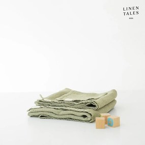 Asciugamano per bambini in lino verde chiaro 45x90 cm Sage - Linen Tales