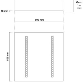 Pannello LED Sospeso 60x60 28W/36W/42W CCT, CRI92 con driver Philips Colore Bianco Variabile CCT, Potenza 36 W