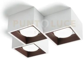 Nasso lampada da soffitto 3 luci attacco gx53 quadrata bronzo in g...