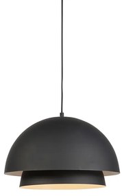 Lampada a sospensione scandinava nera con bianco a 2 strati - Claudius