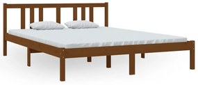 Giroletto miele in legno massello 150x200 cm 5ft king size