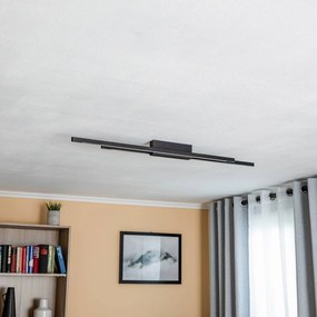Quitani Talon plafoniera LED a 2 luci anodizzata nera