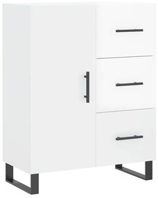 Credenza 69,5x34x90 cm in legno multistrato bianco lucido