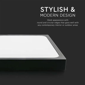 Plafoniera LED da bagno LED/24W/230V 6500K IP44 29,5x29,5 cm nero