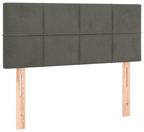 Testiera grigio scuro 100x5x78/88 cm in velluto