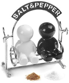 Saliera e pepiera con supporto Salt &amp; Pepper - Balvi